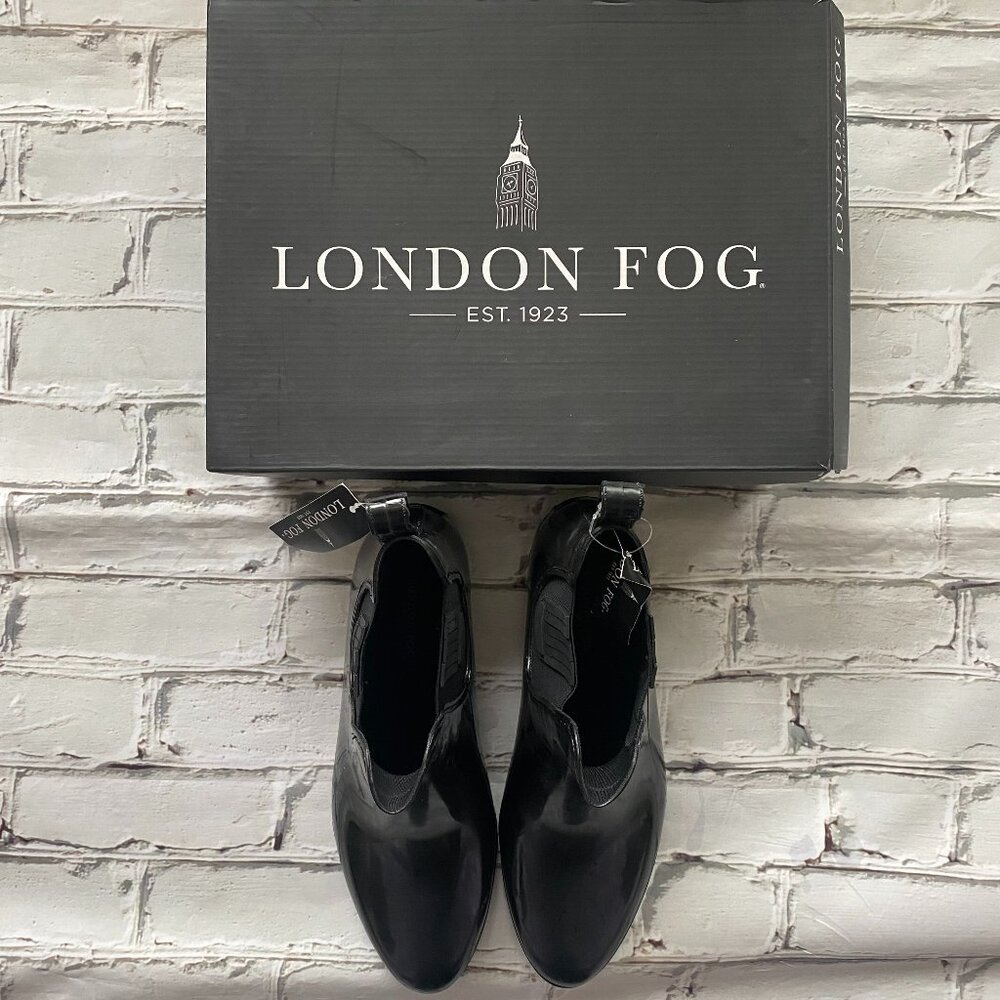 NWT Black Glossy Rain Boots by London Fog - Women's Size 11